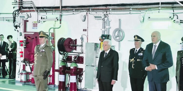 Per consegna nave Trieste e giuramento allievi Accademia navale