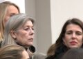 Carolina di Monaco e la nipote Charlotte al funerale di Fernanda Biffi Casiraghi