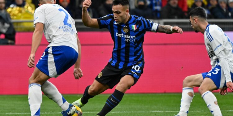 Una fase di Inter-Como nella stagione 2024-2025