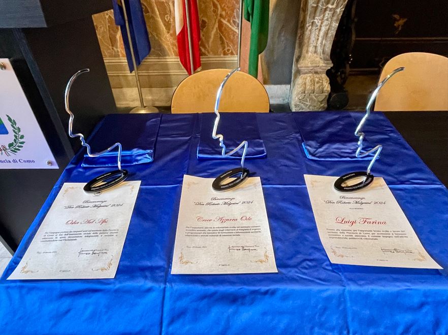 Como, le benemerenze in memoria di don Malgesini a Croce Azzurra e Osha Asd Aps