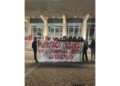 Presidio di protesta all'inaugurazione dell'anno accademico