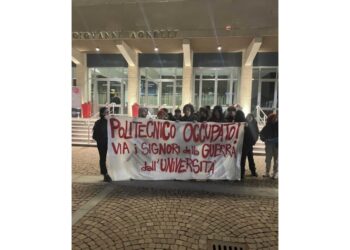 Presidio di protesta all'inaugurazione dell'anno accademico