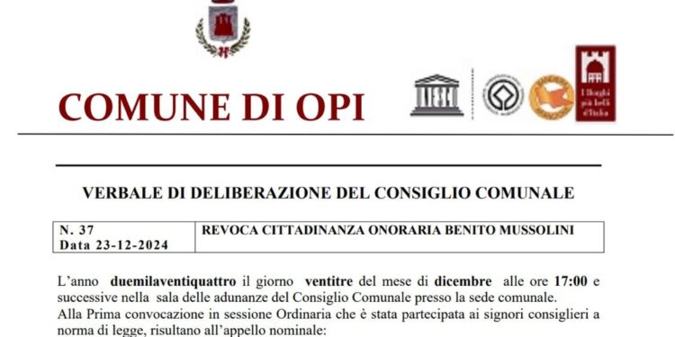 Sindaco Opi