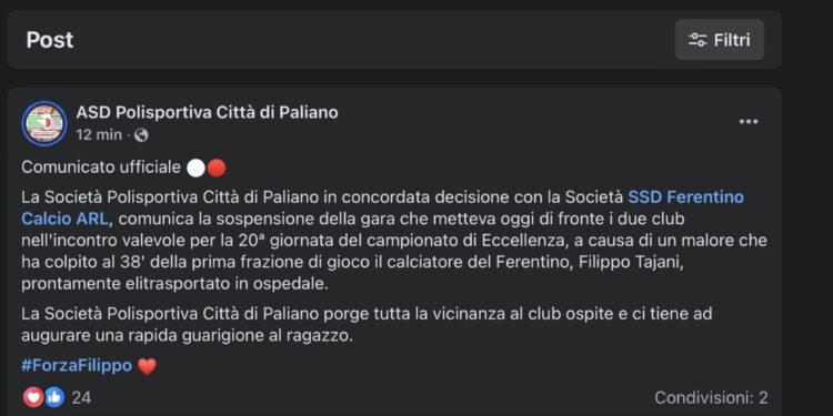 Trasferito in elicottero
