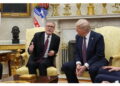 Il premier britannico in conferenza stampa con Trump