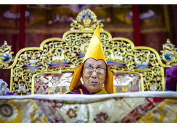 Delegazione di premio per la pace ricevuta oggi a Dharamsala