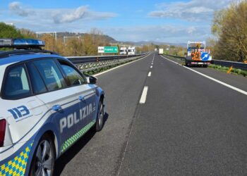 L'incidente sulla carreggiata nord nei pressi di Orvieto