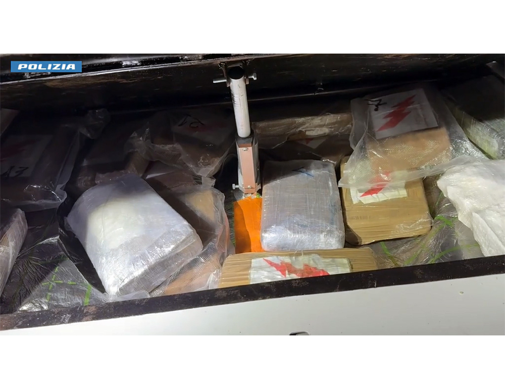 Sequestrata a Terni cocaina per valore di sei milioni euro