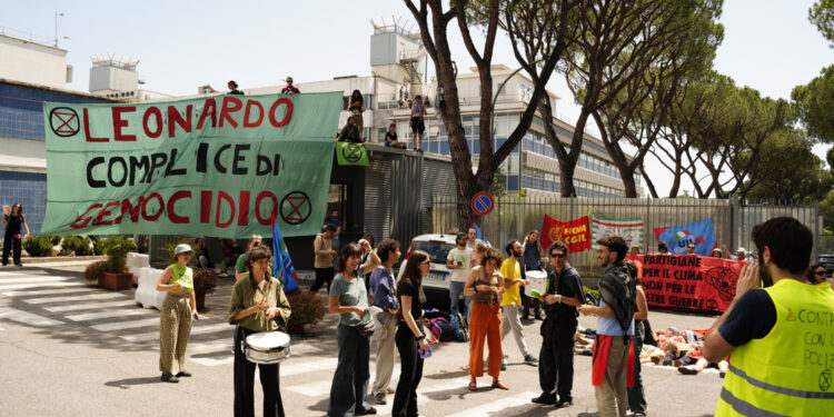 Azione a Roma per la Palestina