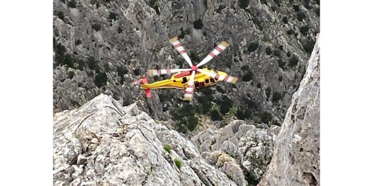 Intervento del Soccorso Alpino e Speleologico a Oliena
