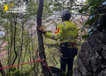 In azione uomini Guardia Finanza e Soccorso Alpino Speleologico