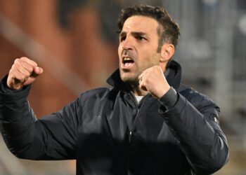 Cesc Fabregas, allenatore del Como (foto Roberto Colombo)