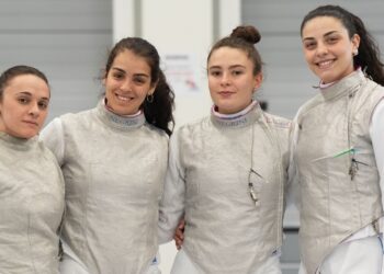 La squadra azzurra che ha conquistato l'oro a Tallinn. Ferrari è la prima a sinistra (Photo Luca Pagliaricci/Bizzi Team)