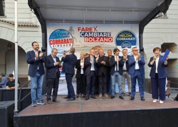 Comizio a Bolzano con Calderoli