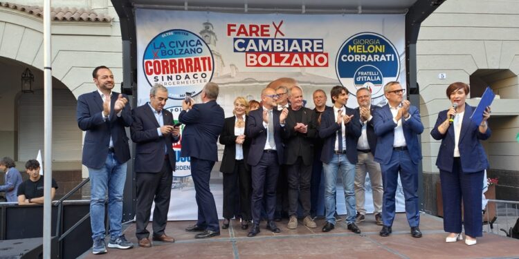 Comizio a Bolzano con Calderoli