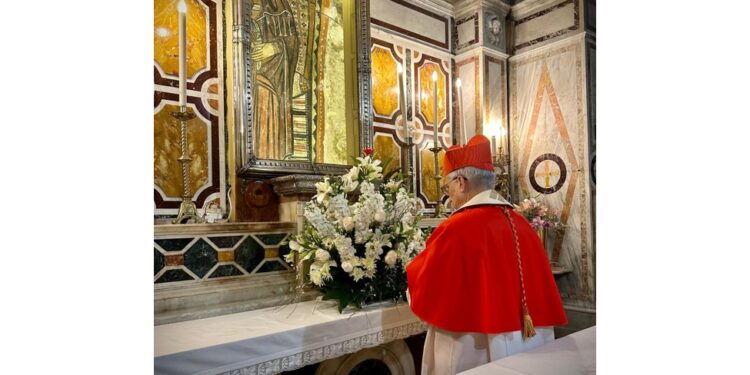 Emozione al santuario visitato lo scorso anno da card. Prevost