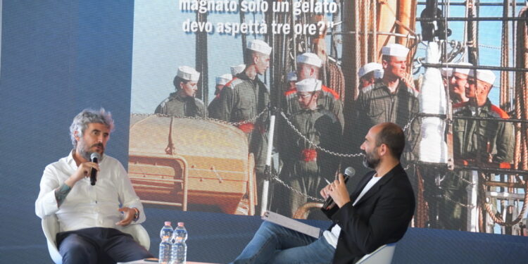 L'artista al Forum ANSA al Villaggio IN Italia di Civitavecchia