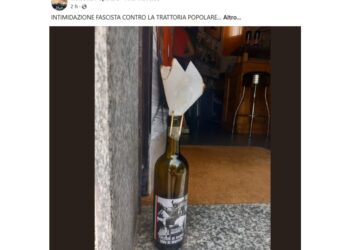 Alla trattoria Popolare 'non ci faremo intimidire'