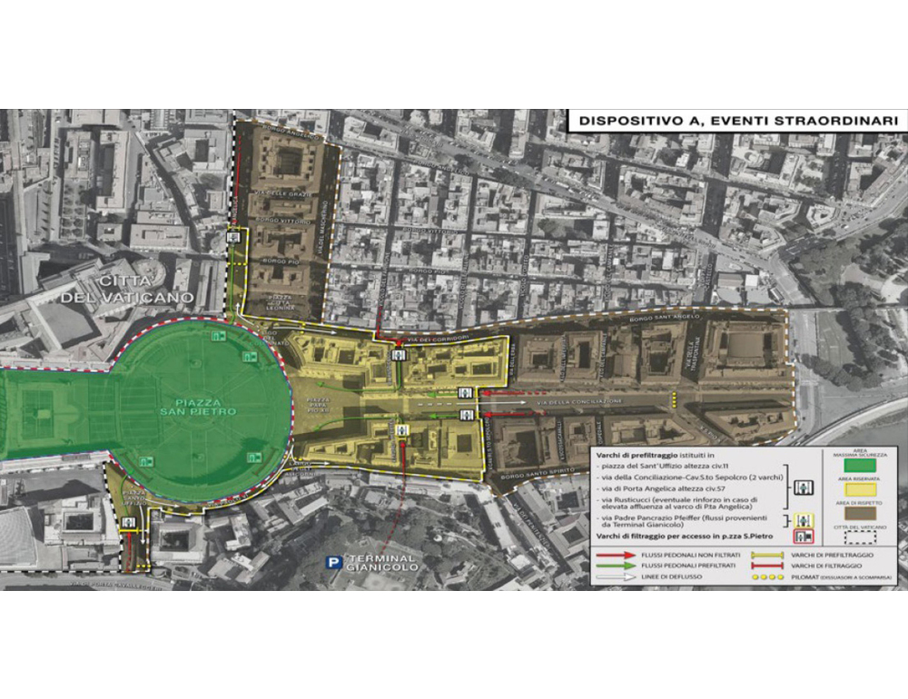 Pronto piano sicurezza ‘modulare’ della Questura per il conclave