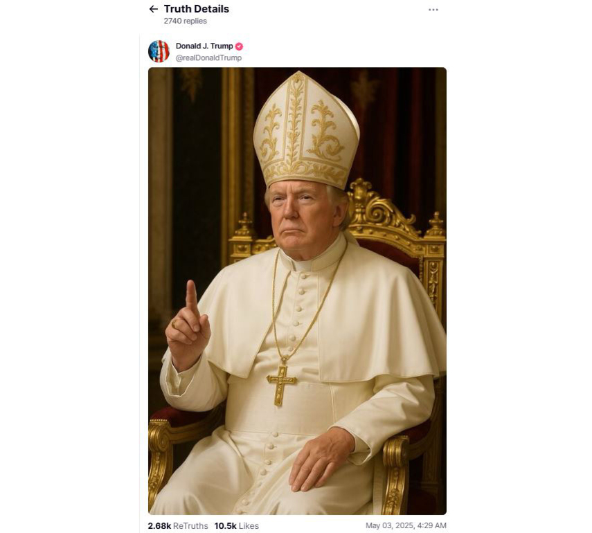 Trump, ‘la mia foto da Papa? Ai cattolici è piaciuta’