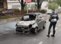 Auto in fiamme Cantù