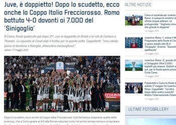Dal sito della Figc, la pagina dedicata alla finalissima di Coppa Italia a Como