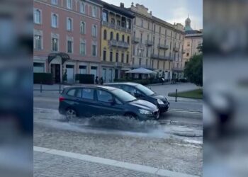 lungolago di Como allagato