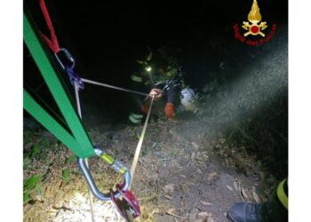 Sul posto le unità speleo-alpino.-fluviali