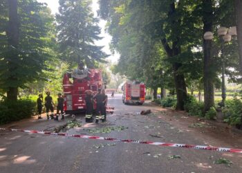 Il parco è affollato per il concerto stasera dei Guns 'n Roses