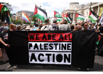 A Londra la protesta dei sostenitori di Palestine Action