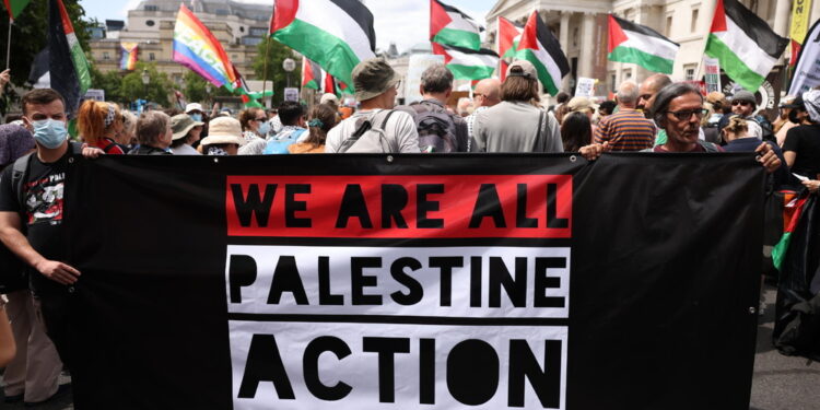 A Londra la protesta dei sostenitori di Palestine Action