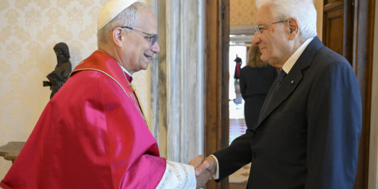 Il Capo dello Stato dopo l'incontro con Leone IV
