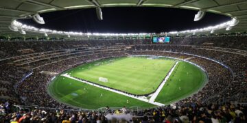 PERTH, WESTERN AUSTRALIA: Socceroos vs Japan. 5th June 2025.
Optus Stadium. Photographer: Travis Hayto