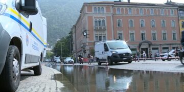 lungolago di Como allagato