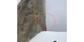 Recuperato dai soccorritori hanno raggiunto Punta Helbronner