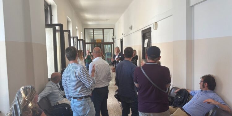 Diversi i giornalisti e le troupe presenti