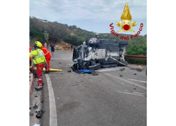 La Land Rover si ribalta nei tornanti di Abbiadori ad Arzachena