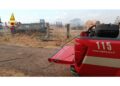 Vigili del fuoco a presidio della struttura