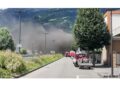 Sul posto numerosi Vigili del fuoco della zona