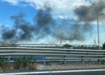 Alimentato dal forte vento. 'Ipotesi dolosi vari roghi in zona'