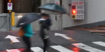 Allerta gialla in 5 regioni