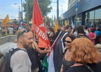 Manifestazione in piazza Gabrio Rosa