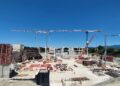 Il cantiere della nuova arena di Cantù