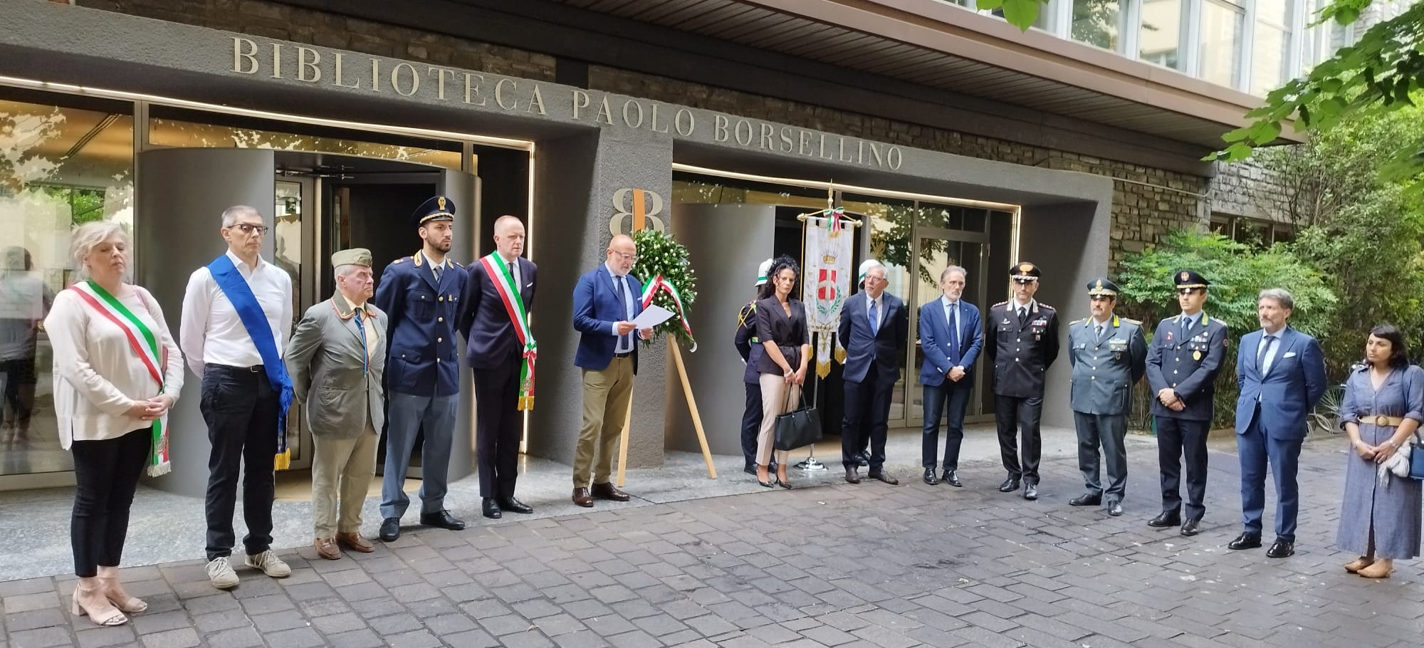 Strage di via d’Amelio, la cerimonia alla biblioteca dedicata a Paolo Borsellino