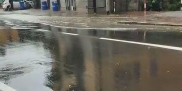 via Borgovico nuova allagata