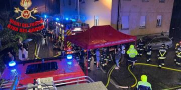 Intervento dei vigili del fuoco a Riva del Garda