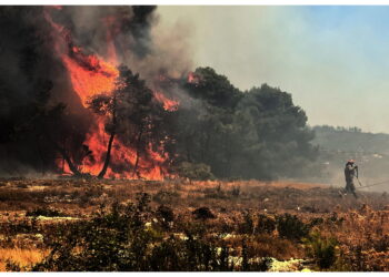 Pompieri lottano per domare le fiamme anche nel Peloponneso