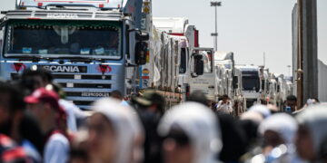 'Il contenuto ancora in attesa di ritiro al confine dentro Gaza'