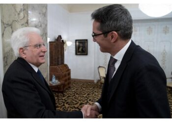Scambio di vedute durante la visita a Castel Presule