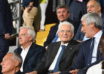 Il presidente della Repubblica in tribuna